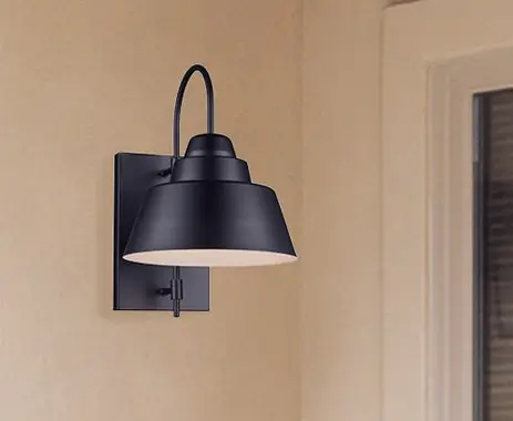 Hanging sconce by door