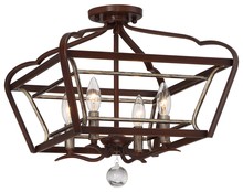 Minka 4347-593 - Astrapia - 4 Light Semi Flush