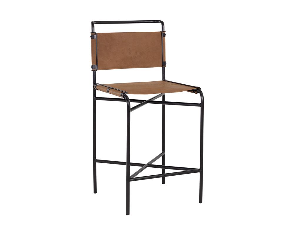 CORRIGAN COUNTER STOOL - COGNAC LEATHER