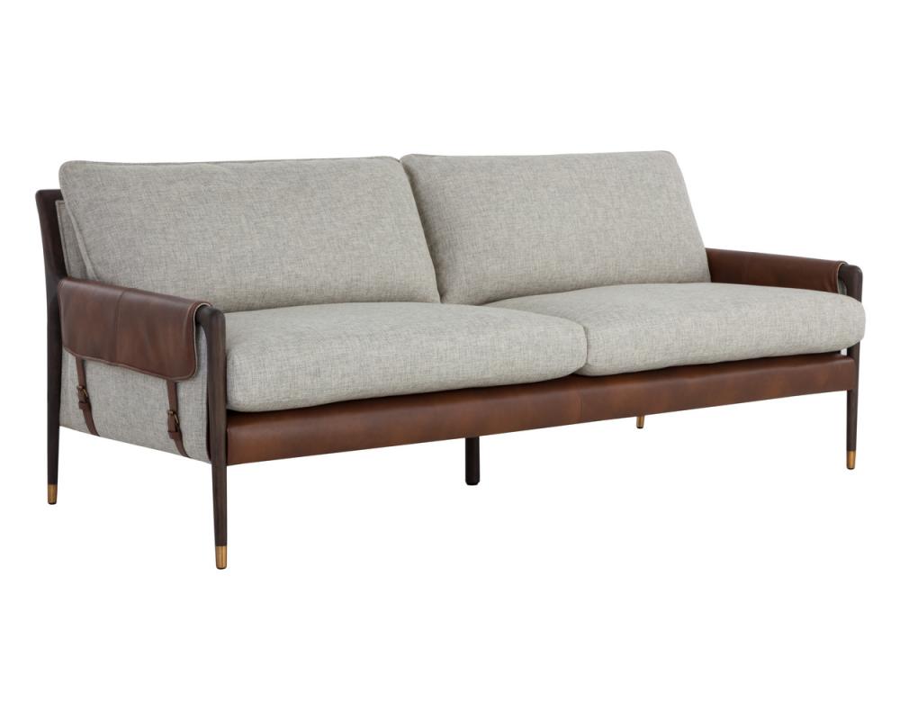 MAUTI SOFA - BROWN - VAULT FOG / BRAVO COGNAC