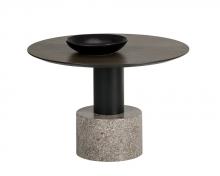Sunpan 104628 - Monaco Coffee Table - Black - Grey Marble / Raw Umber