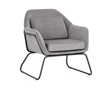 Sunpan 104728 - Watts Lounge Chair - Black - Antonio Charcoal