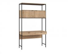 Sunpan 108795 - AMBROSE MODULAR WALL DESK - RUSTIC OAK - BLACK