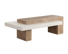 Sunpan 111370 - Herriot Coffee Table - Light Brown / Summer Sand