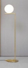 Mobital ALF-LUNA-GOPA- - LUNA    Floor Lamp White Glass Polished Gold Frame