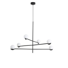 Mobital ALP-NEBU-MBLA-3ARM - NEBULA    Pendant Lamp 3 Arm White Glass Black Powder Coated Frame