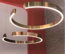 Mobital ALP-RING-BRAS-D32 - RING    Pendant Lamp 32" Brass  Brass Powder Coated Steel