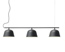 Mobital ALP-SOLI-BLAC-3L - SOLID    Pendant Lamp Black  Black Powder Coated Steel Frame