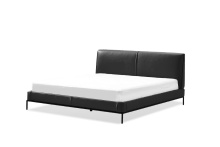 Mobital BED-BARO-BLLE-KING - BAROLO    Upholsetered Bed King Black Leatherette