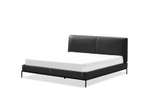 Mobital BED-BARO-BLLE-QUEEN - BAROLO    Upholsetered Bed Queen Black Leatherette