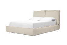 Mobital BED-BEND-ALMO-QUEEN - BENDO    Upholstered Bed Queen Almond Fabric