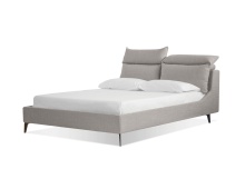 Mobital BED-CHIL-STON-QUEEN - CHILLOUT     Bed Queen Stone Boucle Fabric /  Adjustable headreast