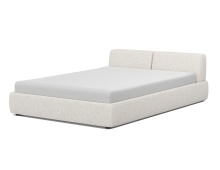 Mobital BED-CLOU-CRBO-KING - CLOUD9    Upholstered Bed King Cream Boucle Fabric