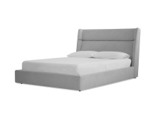Mobital BED-COVE-HEAT-QUEEN - COVE    Storage Bed Queen Heather Grey Fabric