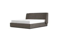 Mobital BED-FITZ-ASBR-QUEEN - FITZ    Storage Bed Queen Ash Brown Ribbed Chenille Fabric