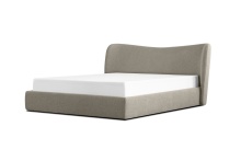 Mobital BED-HARL-PUTT-KING - HARLOW    Storage Bed King Putty Teddy Fabric