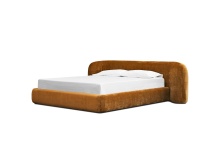 Mobital BED-KURV-ROPU-KING - KURV     Bed King Roasted Pumpkin Fabric