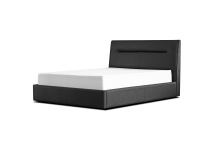 Mobital BED-NOAH-BLAC-DOUBL - NOAH    Upholstered   Bed Double Black Leatherette