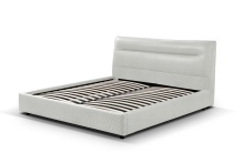 Mobital BED-NOAH-CRTW-DOUBL - NOAH    Upholstered   Bed Double Cream  Tweed Fabric