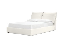 Mobital BED-PLUM-CREA-QUEEN - PLUME    Upholstered Bed Queen Cream Linen