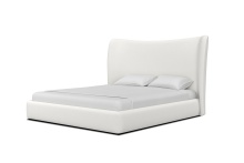 Mobital BED-ROWE-WHIT-QUEEN - ROWE    Storage  Bed Queen White Linen Fabric