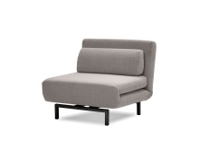 Mobital CHA-ISO1-DRIF-PCBLA - ISO    Swivel  ChairBed Driftwood Chenille Fabric Black Powder Coated Legs