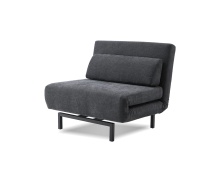 Mobital CHA-ISO1-DUSK-PCBLA - ISO    Swivel  ChairBed Dusk Chenille Fabric Black Powder Coated Legs