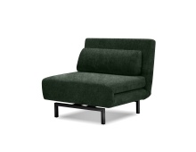 Mobital CHA-ISO1-GREE-PCBLA - ISO    Swivel  ChairBed Green Leaf Fabric Black Powder Coated Legs