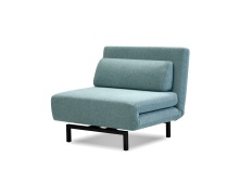 Mobital CHA-ISO1-PEAC-PCBLA - ISO    Swivel  ChairBed Peacock Tweed Fabric Black Powder Coated Legs