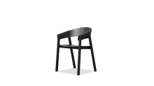 Mobital DAR-ALF9-BLAC- - ALF    Dining Armchair Black Oak Plywood Solid Oak Frame