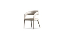 Mobital DAR-AVAL-STPL- - AVALON    Dining Armchair Studio Taupe Pebbled Leather