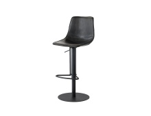 Mobital DBS-BENY-RBLA-PCBLA - BENY    Hydraulic  Bar Stool Retro Black Leathertte Black Powder Coated Steel Base