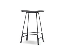 Mobital DBS-CANA-BLLE-PCBLA - CANARIA      Bar Stool Black Leather Black Powder Coated Steel Base