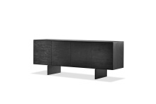 Mobital DBU-BLOC-BLAC-BRUSH - BLOCK    Sideboard Black Soot /Brushed Doors  Black Powder Coated Legs
