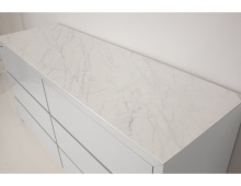 Mobital DCE-BLAN-CARR-64x20 - BLANCHE    Top of Dresser 6-Drawer Carrara White Ceramic Top