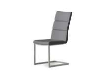 Mobital DCH-DUOM-GREY- - DUOMO      Dining Chair Grey Leatherette Brushed legs