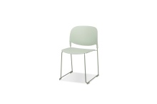 Mobital DCH-PRIN-MATC-PCMA - PRINGLE    Stackable  Dining Chair Matcha Polypropelene Matcha Powder Coated Steel Base, Indoor-Outd