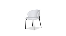 Mobital DCH-SHEP-POWE-PCBLA - SHEPLEY      Dining Chair  Poplar Weave Fabric Black Powder Coated Steel Base
