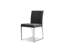 Mobital DCH-TATE-GREL- - TATE      Dining Chair Grey Leatherette Brushed Stainless steel Base