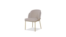 Mobital DCH-WALL-CHAM-BRGOL - WALLEN      Dining Chair Champagne Fabric Brushed Gold Base