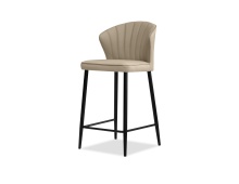 Mobital DCS-ARIE-WHEA-PCBLA - ARIEL      Counter Stool Wheat Leather Black Powder Coated Steel Base