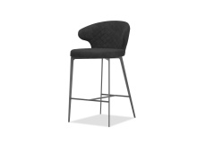 Mobital DCS-HUG9-COAL- - HUG      Counter Stool Coal Fabric Black Powder Coated Steel Base