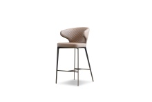 Mobital DCS-HUG9-RUBR- - HUG      Counter Stool Russet Brown Leatherette Black Powder Coated Steel Base