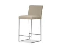 Mobital DCS-TATE-WHEA-LE - TATE      Counter Stool Wheat Leather Brushed Stainless Steel Frame