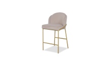 Mobital DCS-WALL-CHAM-BRGOL - WALLEN      Counter Stool  Champagne Fabric Brushed Gold Base