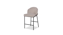 Mobital DCS-WALL-CHAM-PCBLA - WALLEN      Counter Stool  Champagne Fabric Black Powder Coated Steel Base
