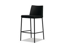 Mobital DCS-WEST-BLAC-PCBLA - WESTON      Counter Stool Black Leatherette Black Powder Coated Steel Base