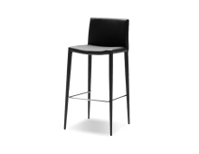 Mobital DCS-ZENO-BLAC- - ZENO      Counter Stool Black Leatherette Leatherette  Upholstered Steel Legs