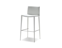 Mobital DCS-ZENO-WHIT- - ZENO      Counter Stool White Leatherette Leatherette  Upholstered Steel Legs