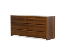 Mobital DRE-BLAN-WALN- - BLANCHE    Double Dresser  Walnut Veneer / Soft Closing Drawers